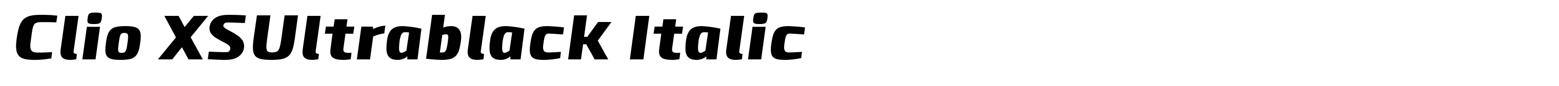 Clio XSUltrablack Italic